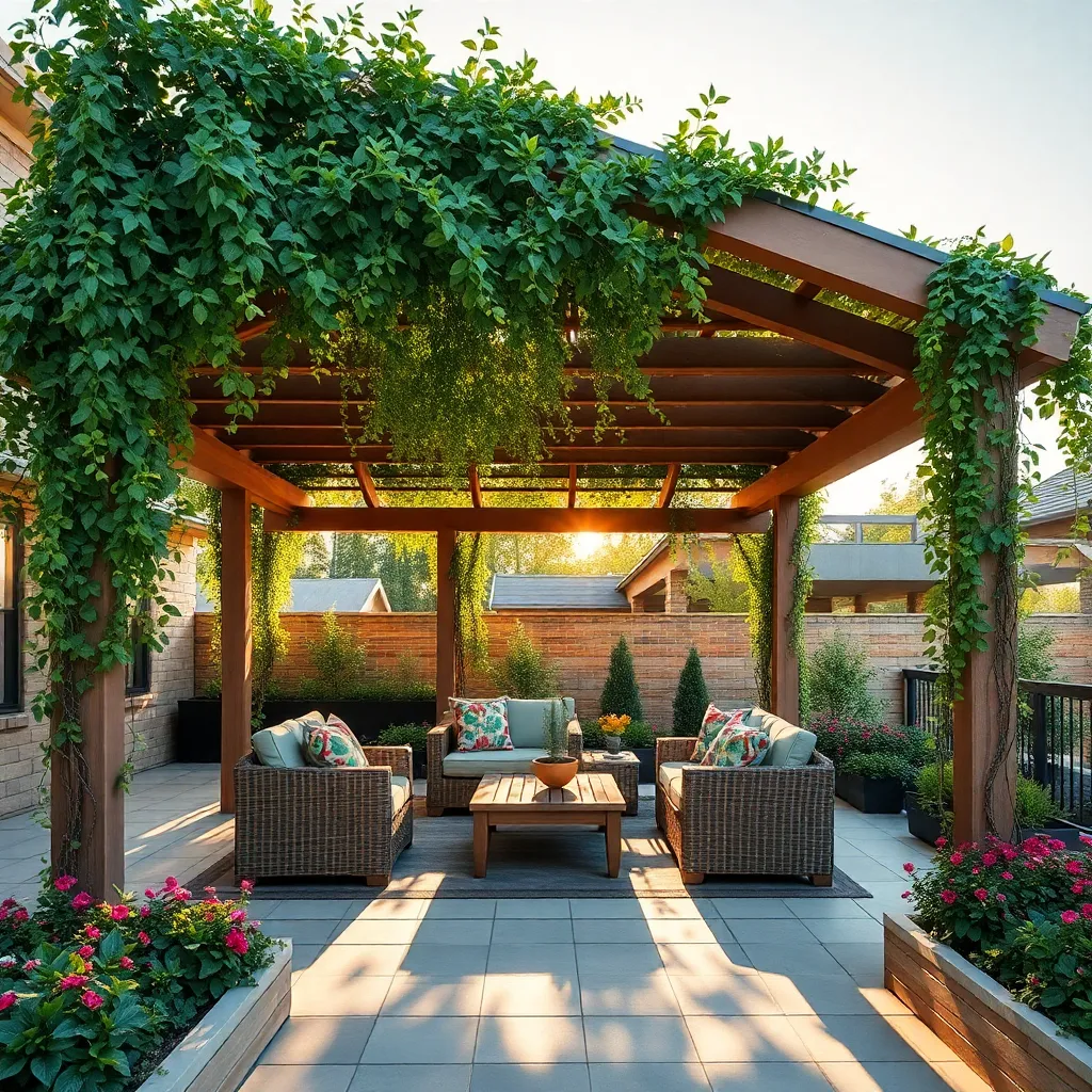 Create Shade with Pergolas and Vines