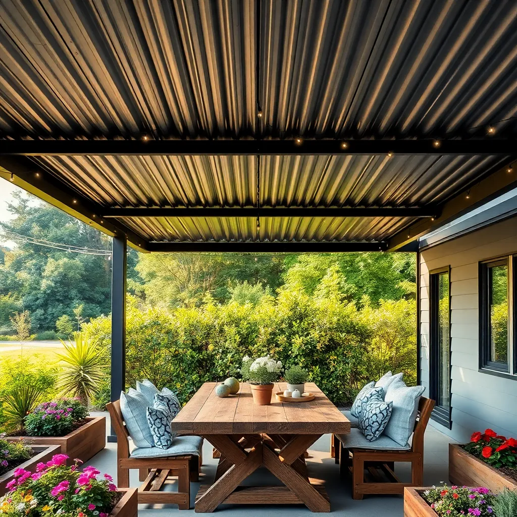 Construct with Corrugated Metal Sheets