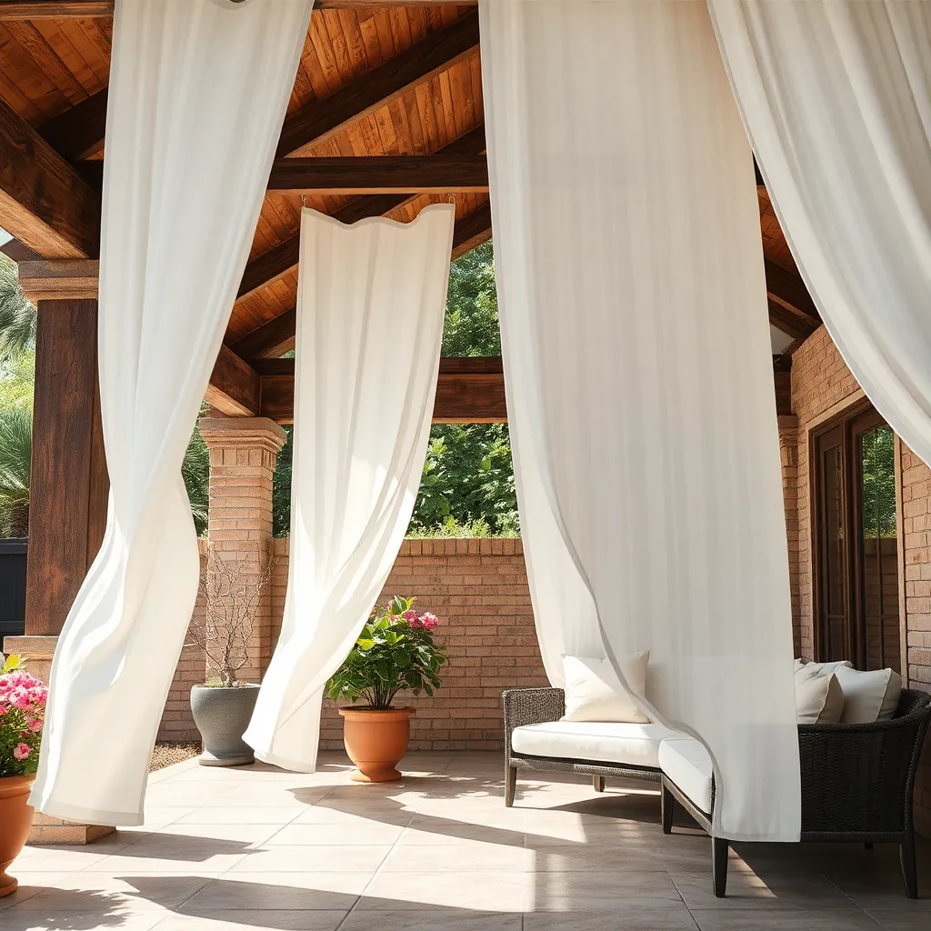 Hang Outdoor Curtains for Privacy