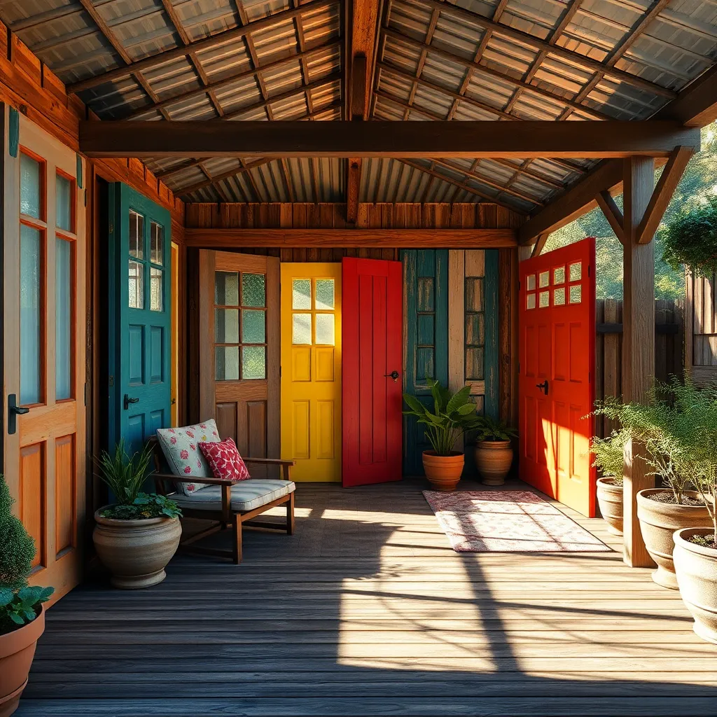 Repurpose Old Doors as Walls