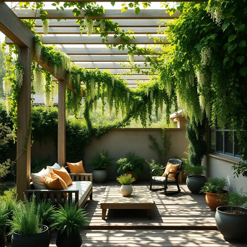 Incorporate Pergolas With Climbing Plants