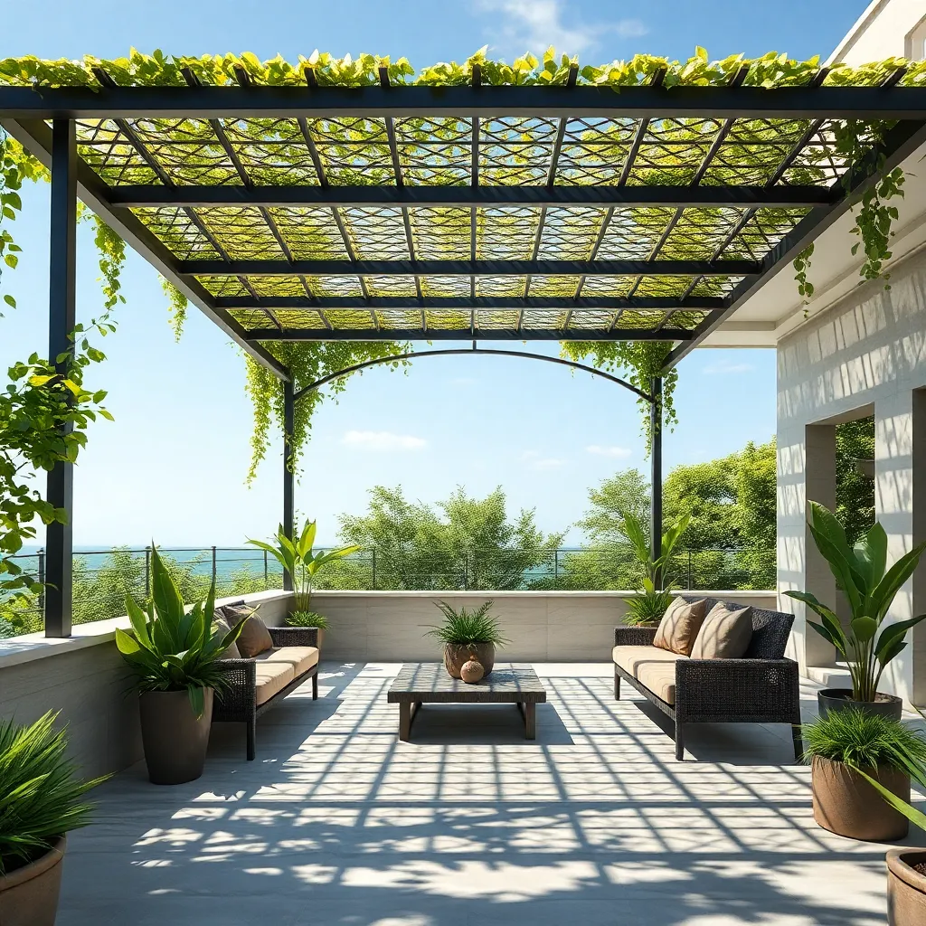 Add a Modern Metal Trellis