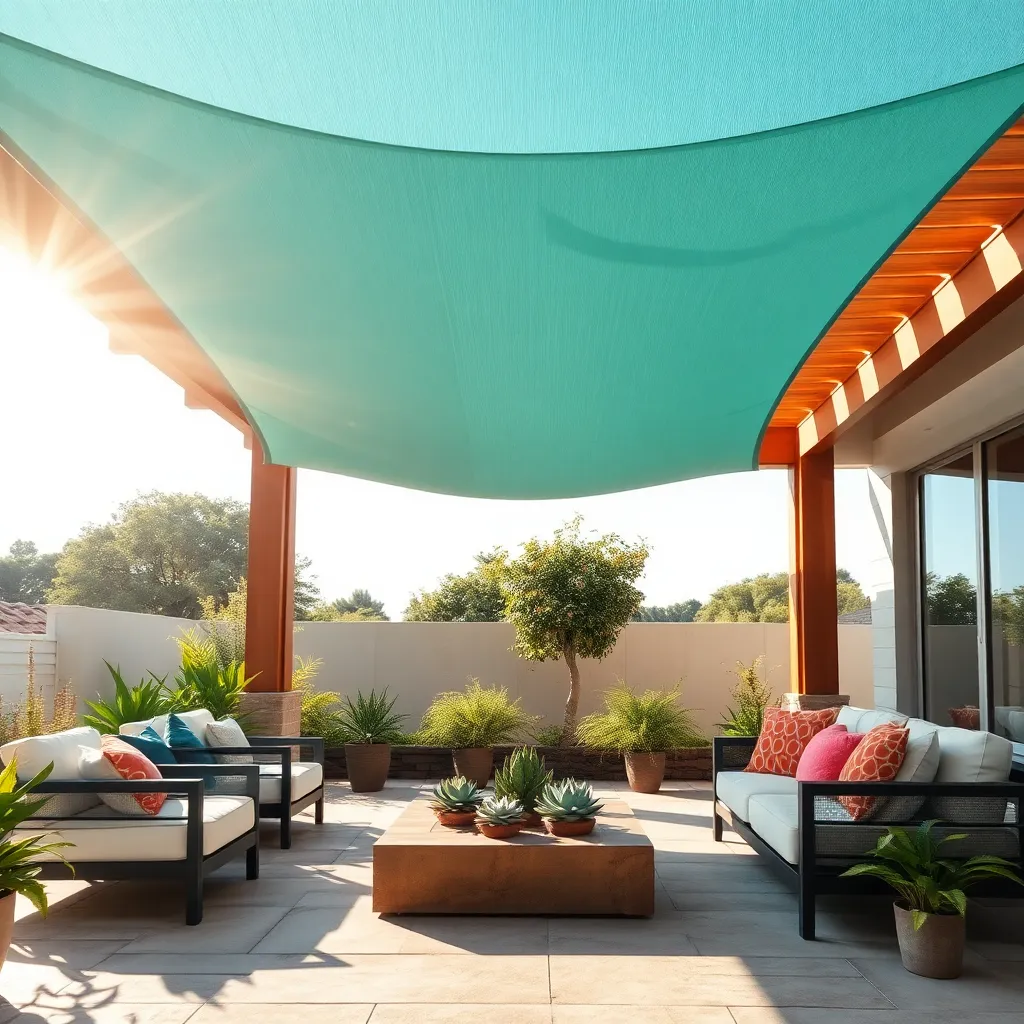 Opt for a Modern Sun Shade Sail