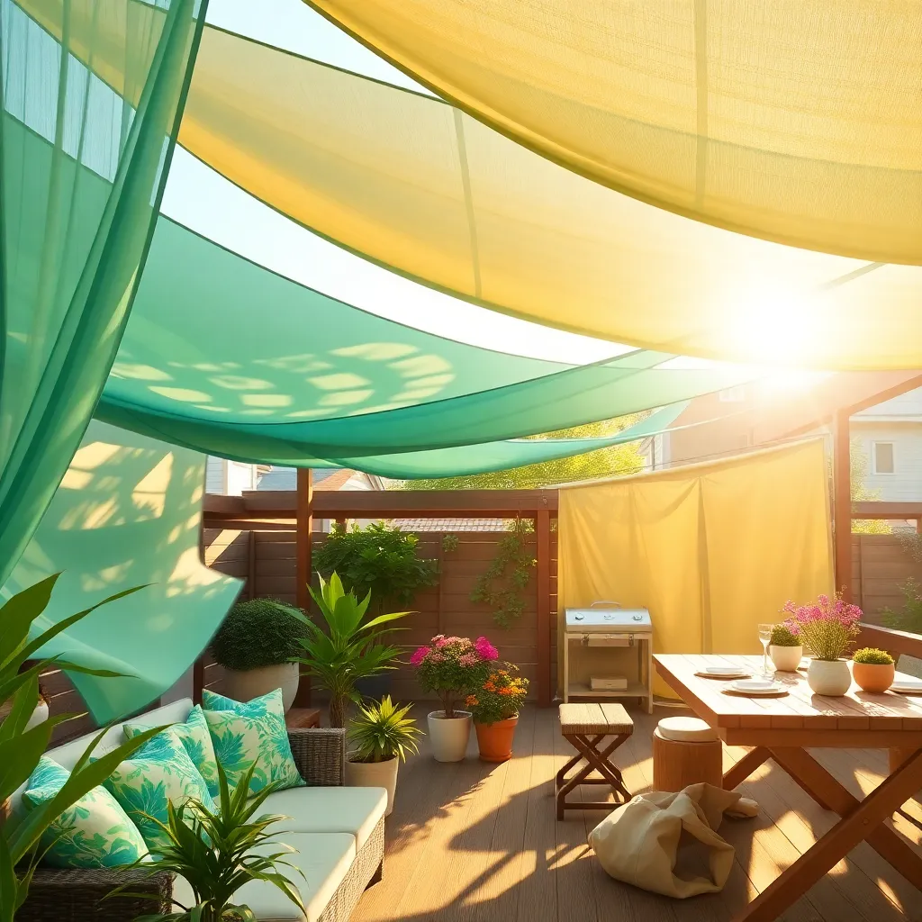 Utilize Shade Sails for Flexibility