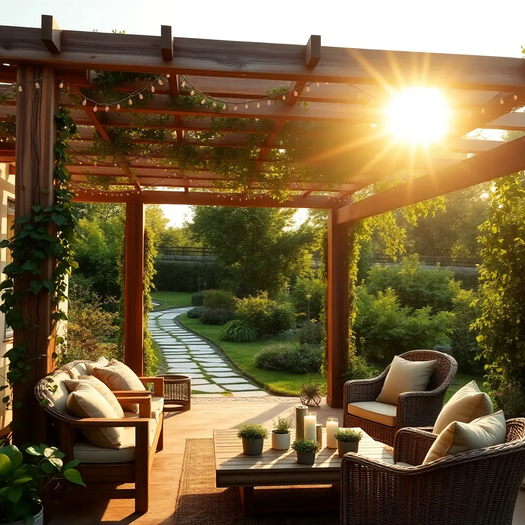 Build a Rustic Wooden Pergola