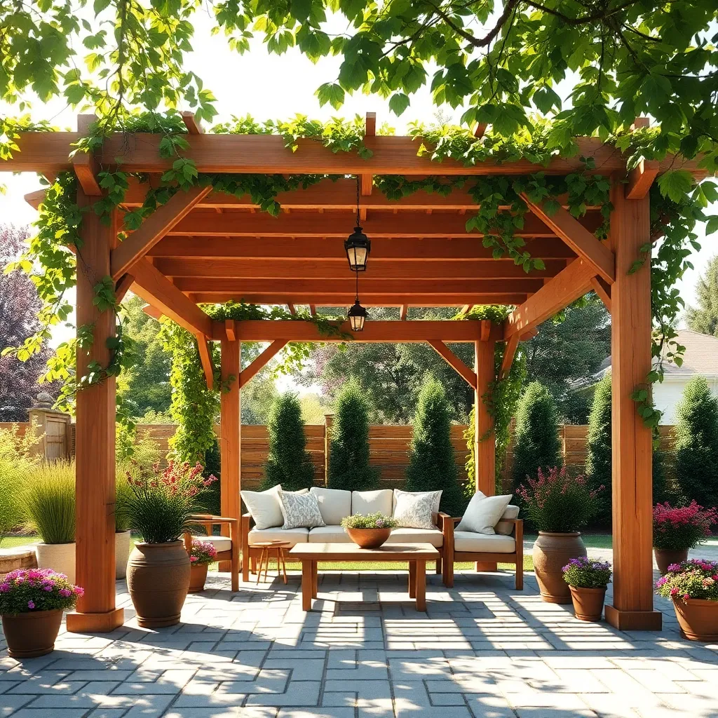 Construct a Wooden Arbor with Vines