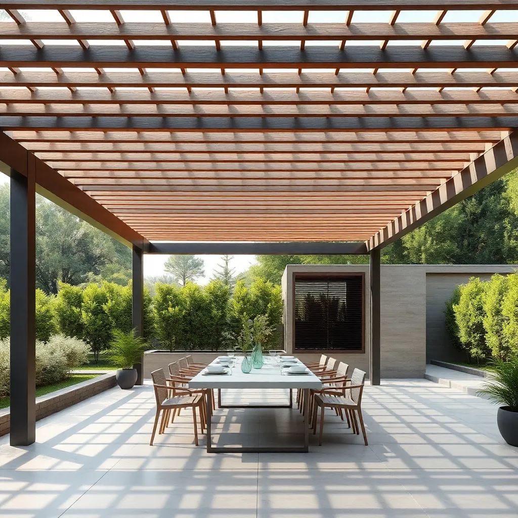 Minimalist Pergola for Sleek Spaces