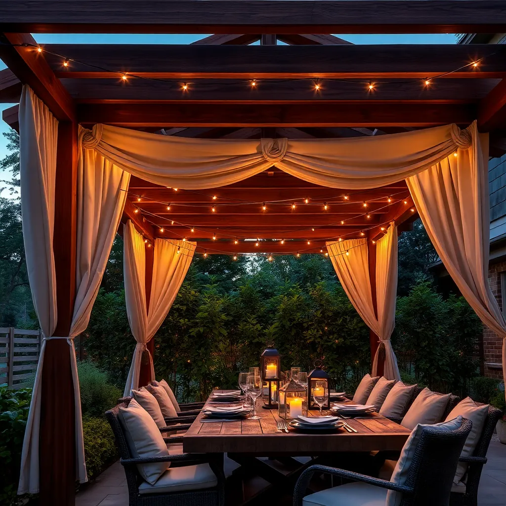 Pergola with Integrated Lighting