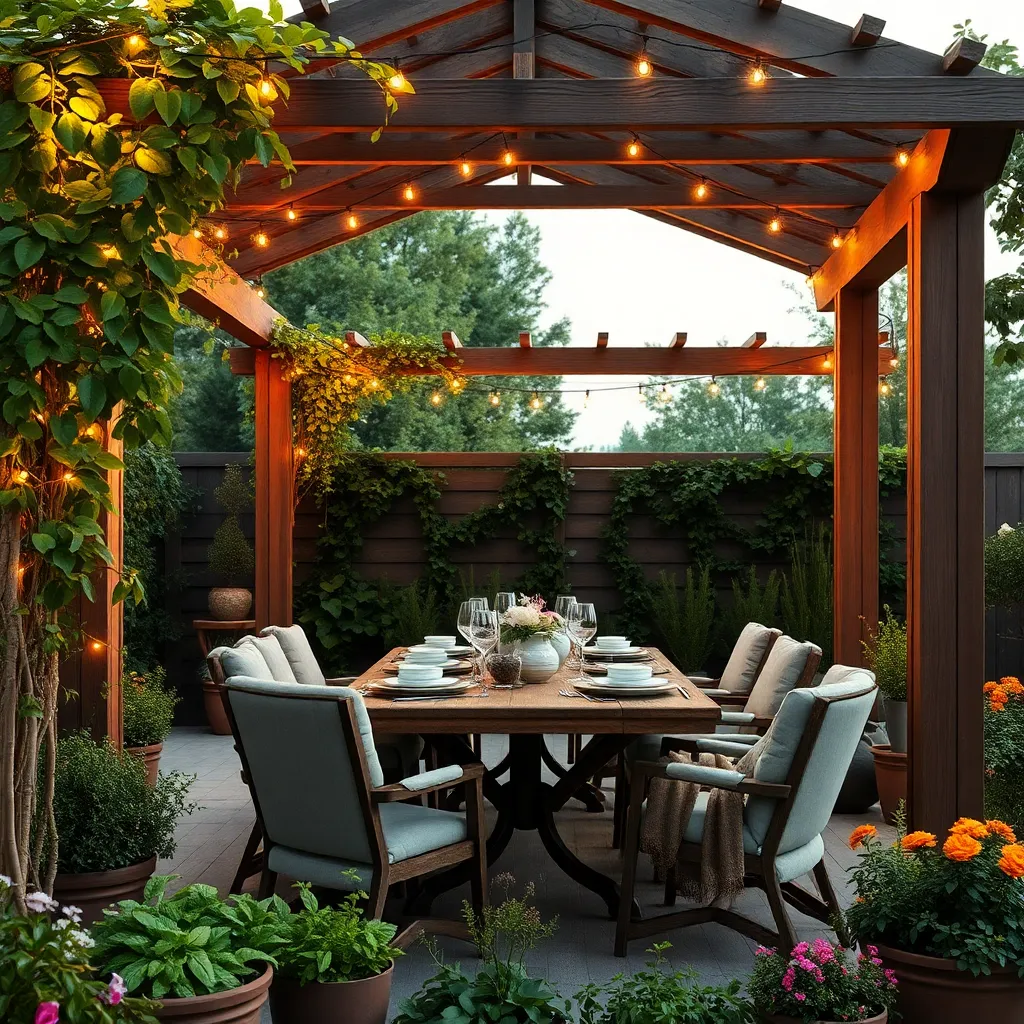 Inviting Patio Dining Structures