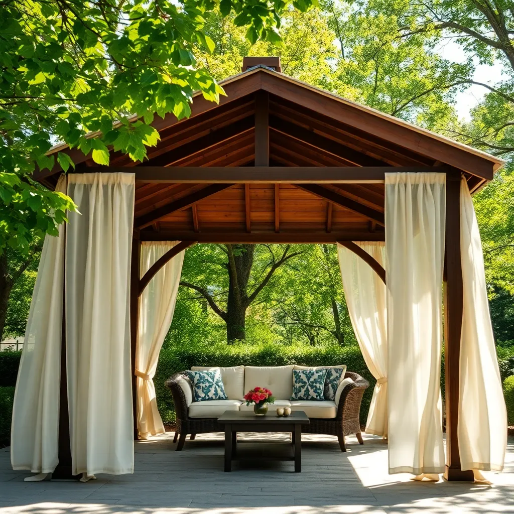 Add Gazebos with Fabric Curtains