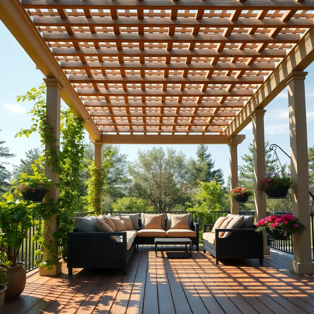 Construct a Lattice Pergola Roof