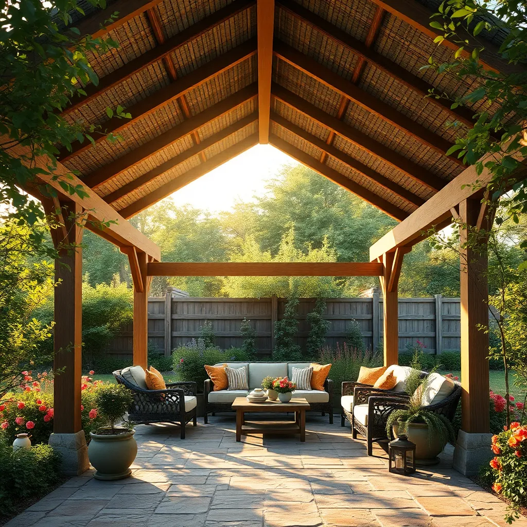 Build a Roofed Pavilion Structure