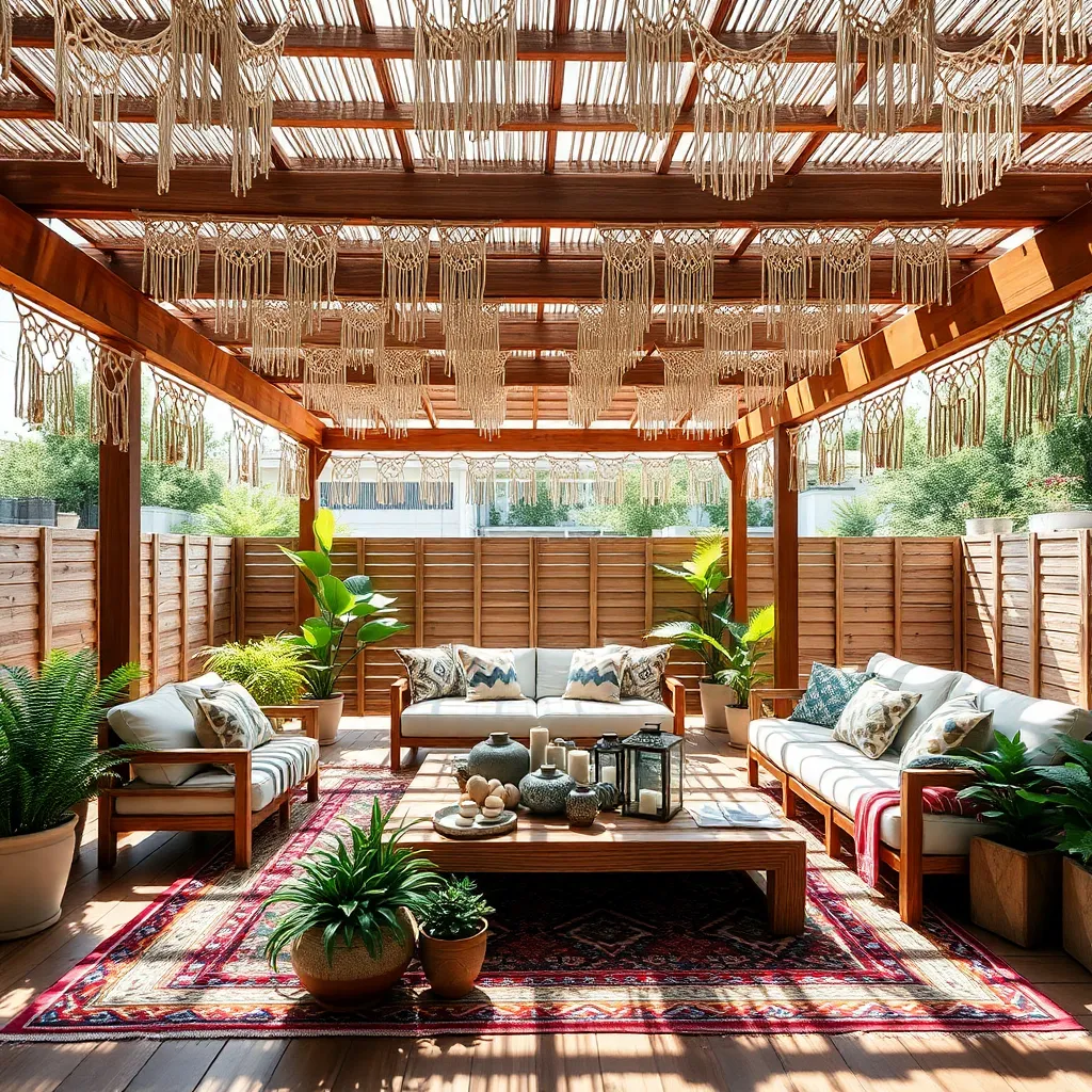 Bohemian Retreat Pergola (Macramé Accents)
