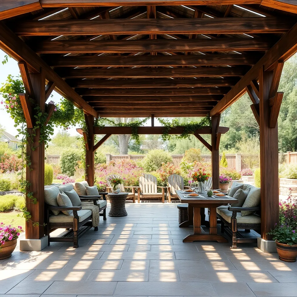 Rustic Farmhouse Pergola (Reclaimed Wood)