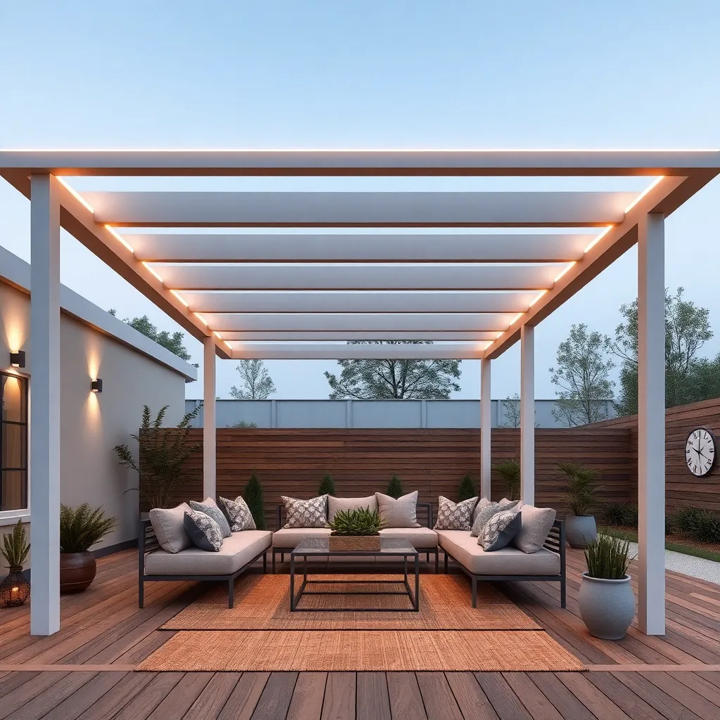 Sleek Minimalist Pergola (Powder-Coated Steel)