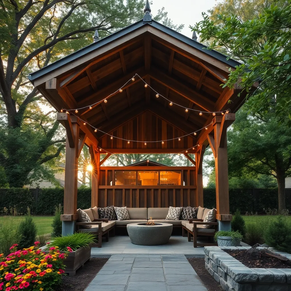 Rustic Wooden Pavilion (Perfect for Cozy, Intimate Settings)