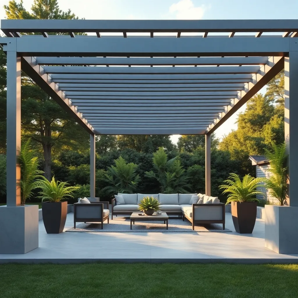 Modern Minimalist Pergola (Aluminum Structure)