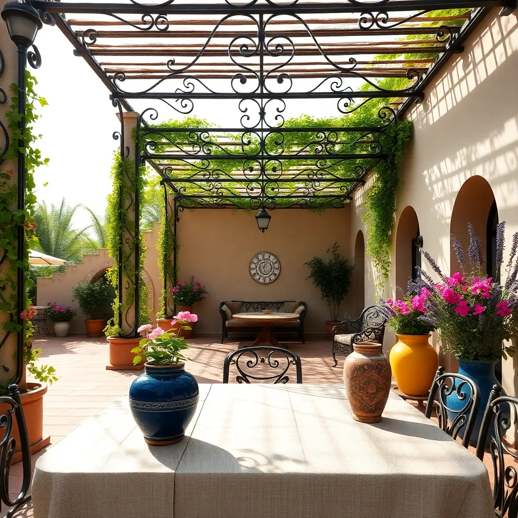 Mediterranean Oasis Pergola (Wrought Iron)