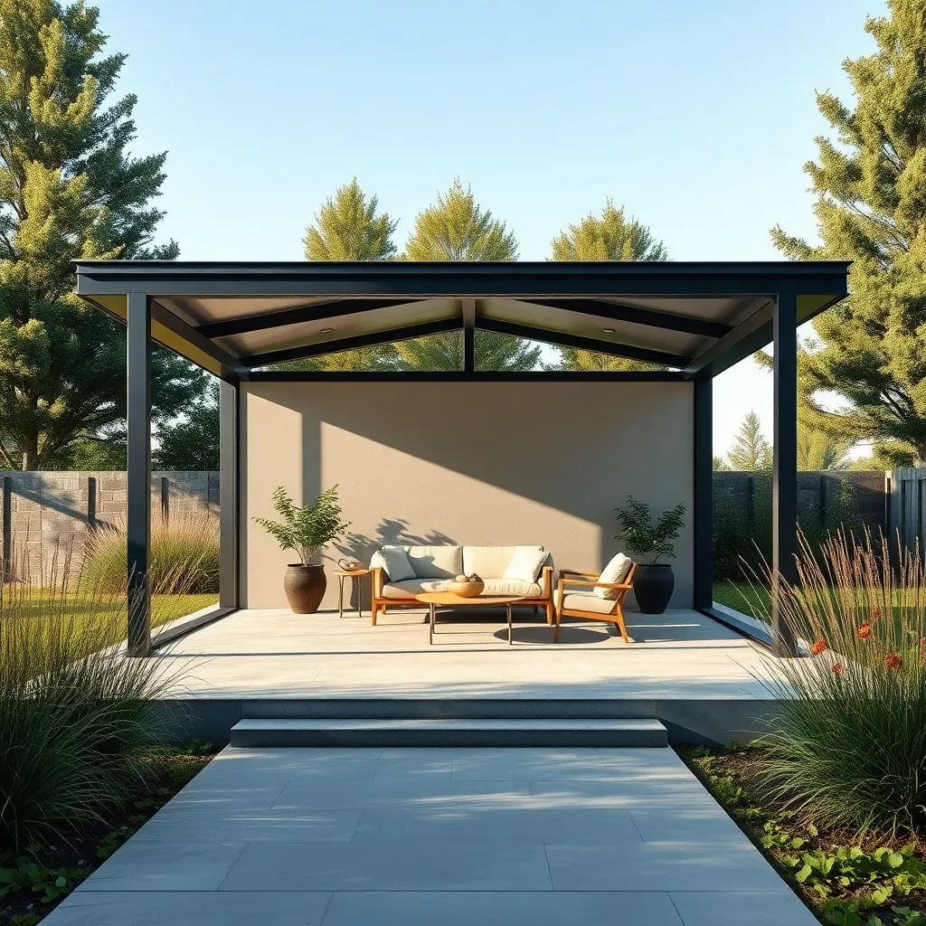 Minimalist Steel and Glass Pavilion (Contemporary Design with Clean Lines)