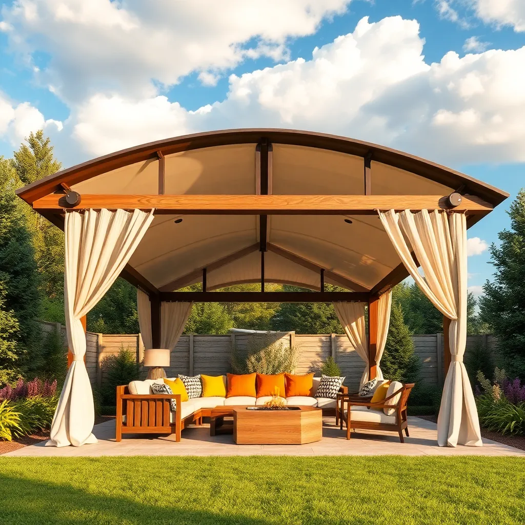 Convertible Pavilion with Retractable Roof (Flexible Shelter for All Weather)