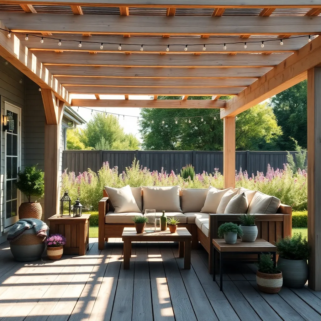 Farmhouse Style Pergola (Distressed Pine)