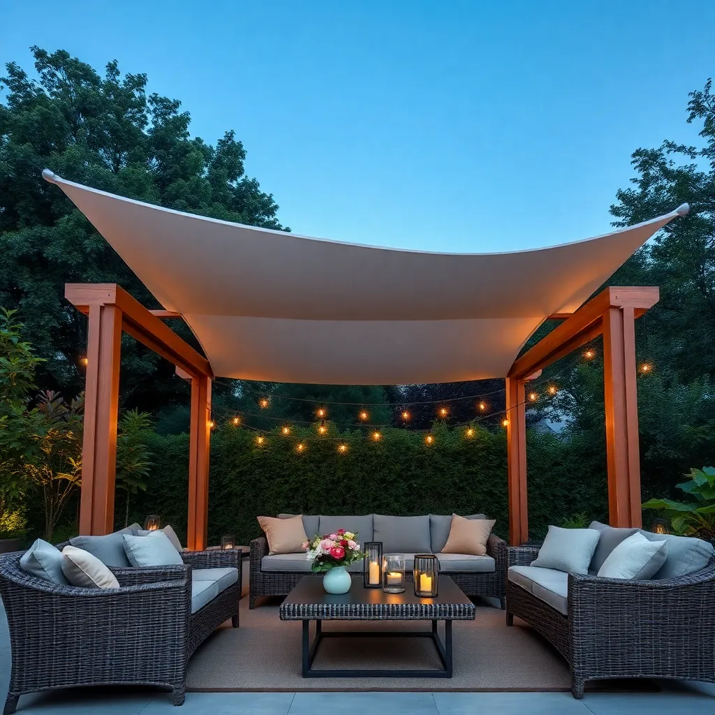 Retractable Canopy Pavilion (Versatile Shelter for Adaptable Entertaining)