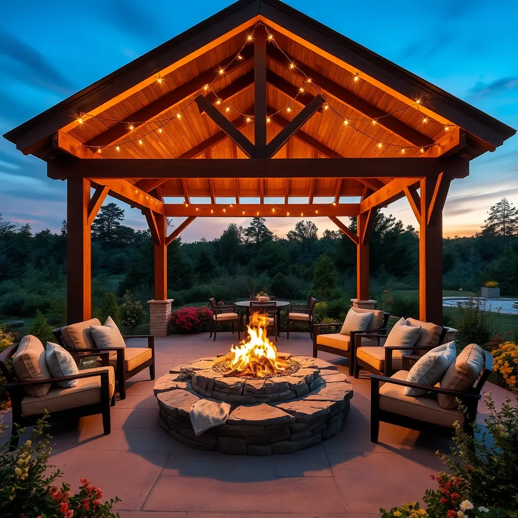 Design a Central Fire Pit Feature