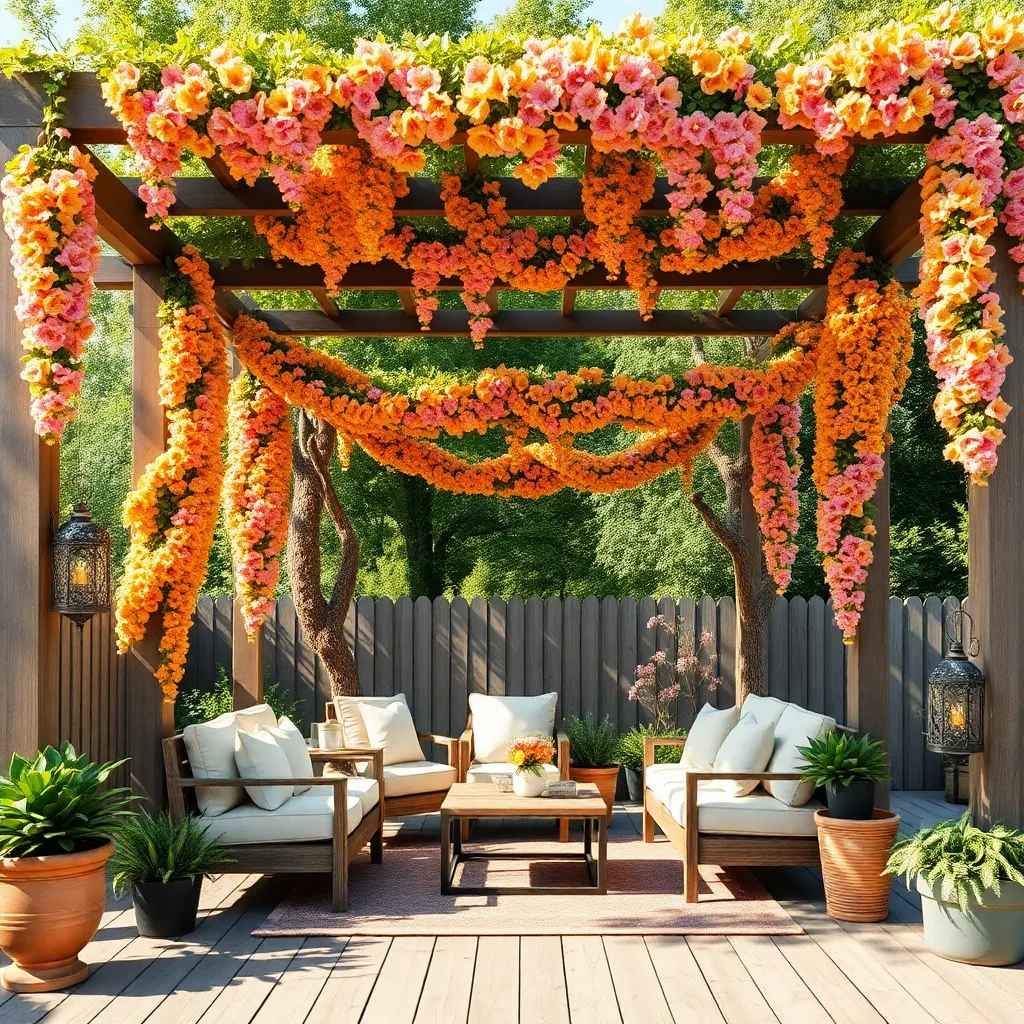 Incorporate Vibrant Floral Garlands