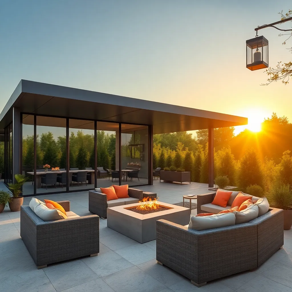 Modern Steel and Glass Pavilion (Sleek Design for Contemporary Entertaining)