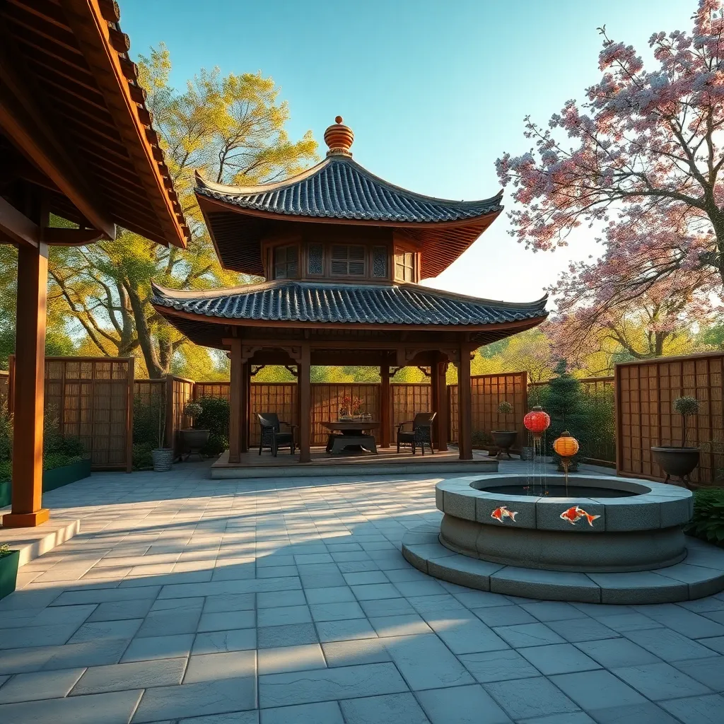Traditional Asian Pagoda (Curved Roof Design)