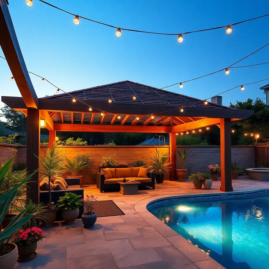 Enhancing Poolside Ambiance with Lighting