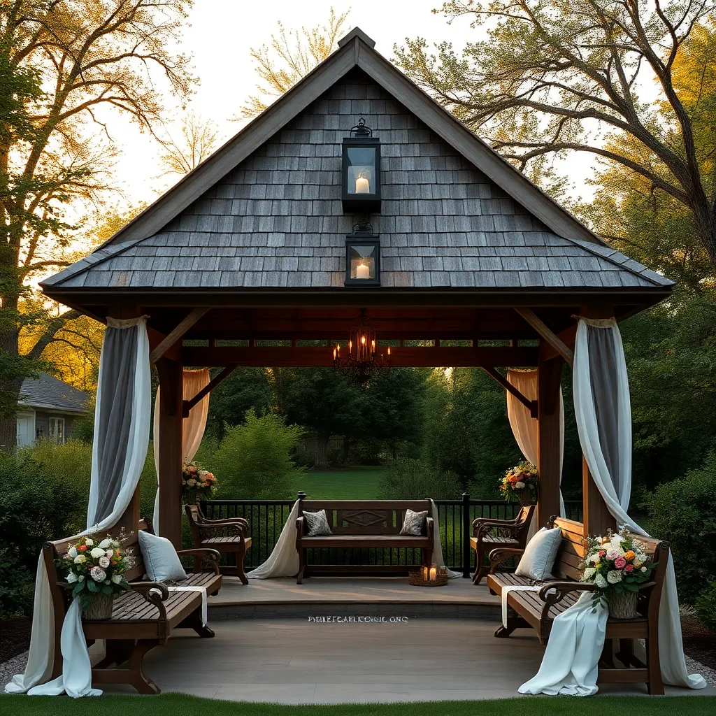 Rustic Farmhouse Gazebo (Reclaimed Wood Accents)