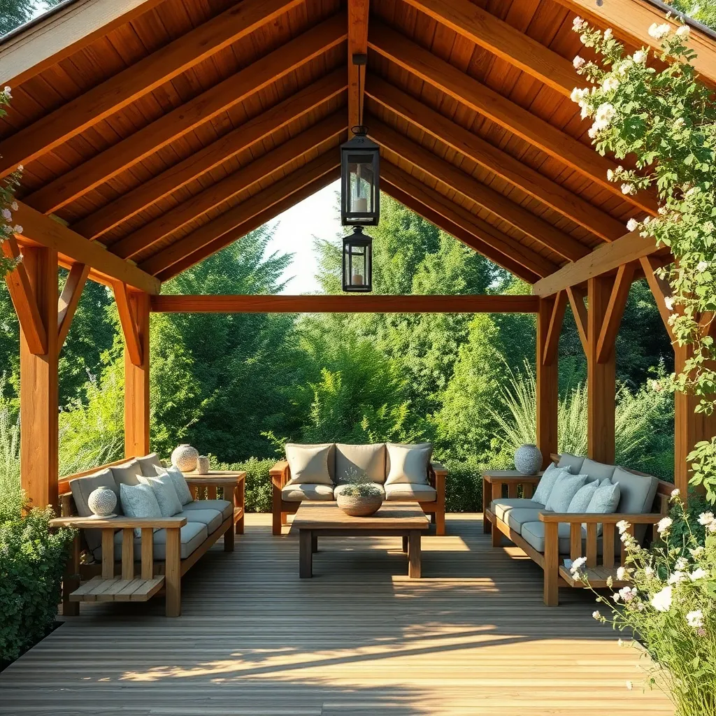 Rustic Timber Pavilion (Natural Retreat with Wooden Charm)